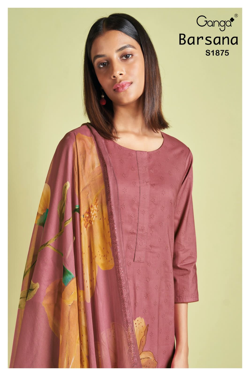 Barsana 1875 By Ganga Handwork With Printed Suits